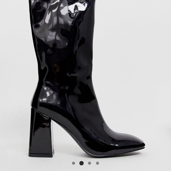 Public Desire Cinder block heeled calf boot - Picture 2 of 2